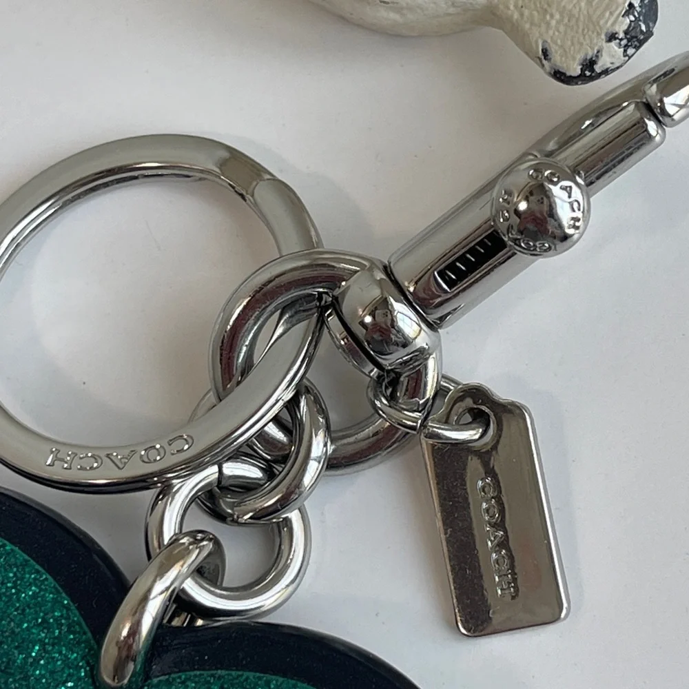 COACH Cherry Leather Bag Charm Key Fob